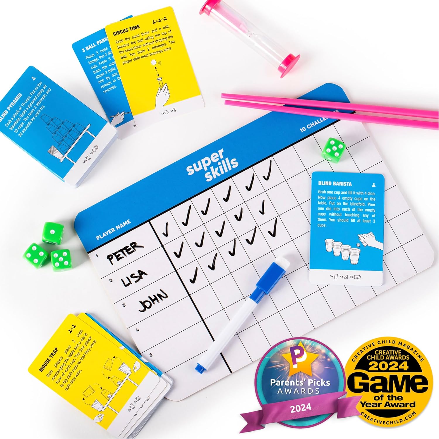 Super Skills - Action Game for Competitive People - Beat Your Friends at 120 Challenges - Fun Group Activity for Family Night or Party with Kids, Teen - Image 7