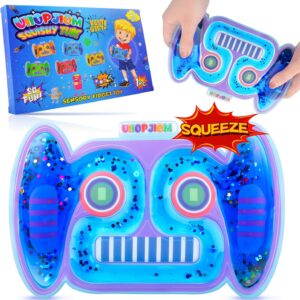 Sensory Fidget Toys for Boys Age 4 5 6 7 8-12 Year Old, Autism Calming Down Car Travel Toys, Autistic Squishy Tube Stress Relief Robot Toy Airplane Travel Games for Kids,Toddler Easter Basket Stuffers