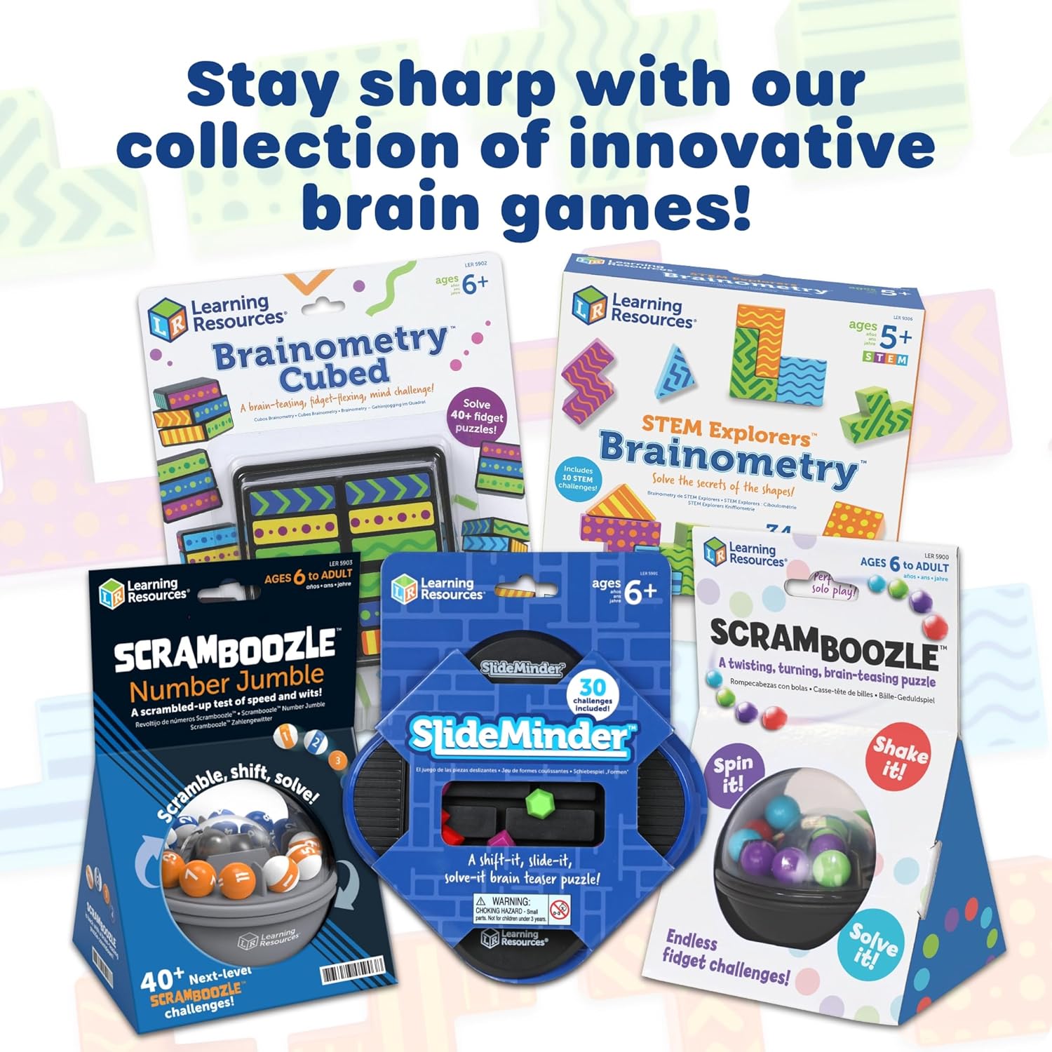 Learning Resources STEM Explorers Brainometry - 3d Puzzle, Brain Games, Brainteaser, Building Logic Toys, Gifts For Boys and Girls, Fine Motor Skills , Pattern Blocks, Math Manipulatives - Image 8