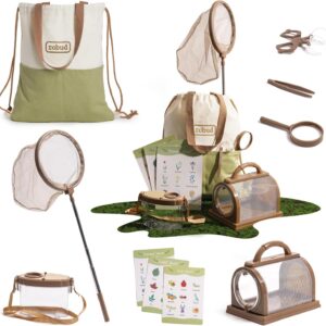 ROBUD Bug Catcher for Kids, Bug Catcher Kit with Bag Kit, Outdoor Exploration Set for Camping, Montessroi Toy for Kids Coming Closer to Nature，WRP07