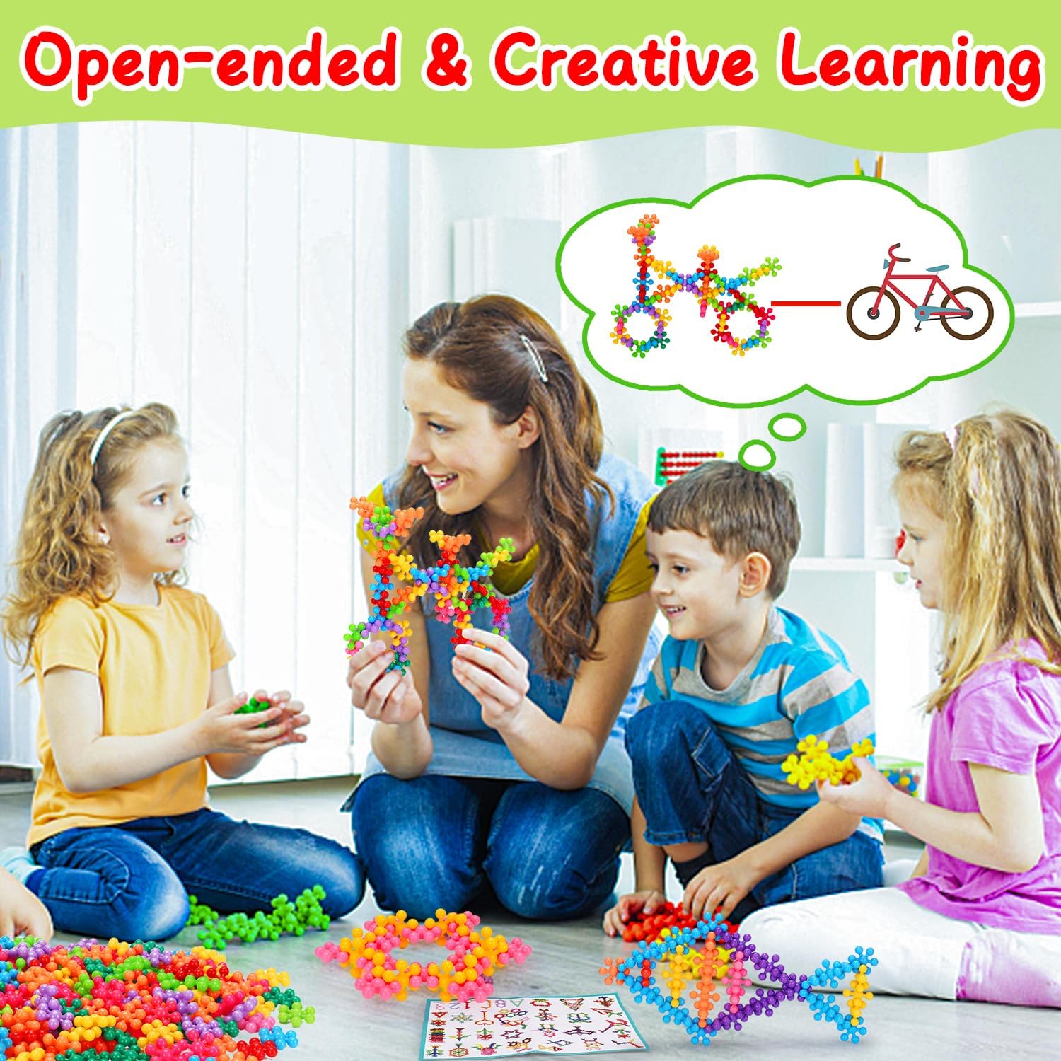 Kids Building STEM Toys for 3 4 5 6+ Year Old Boy Girl Birthday Gifts, 300PCS Educational Interlocking Discs Building Blocks for Kids Ages 3-5 4-8 5-7 Preschool Manipulatives Classroom Must Have - Image 4