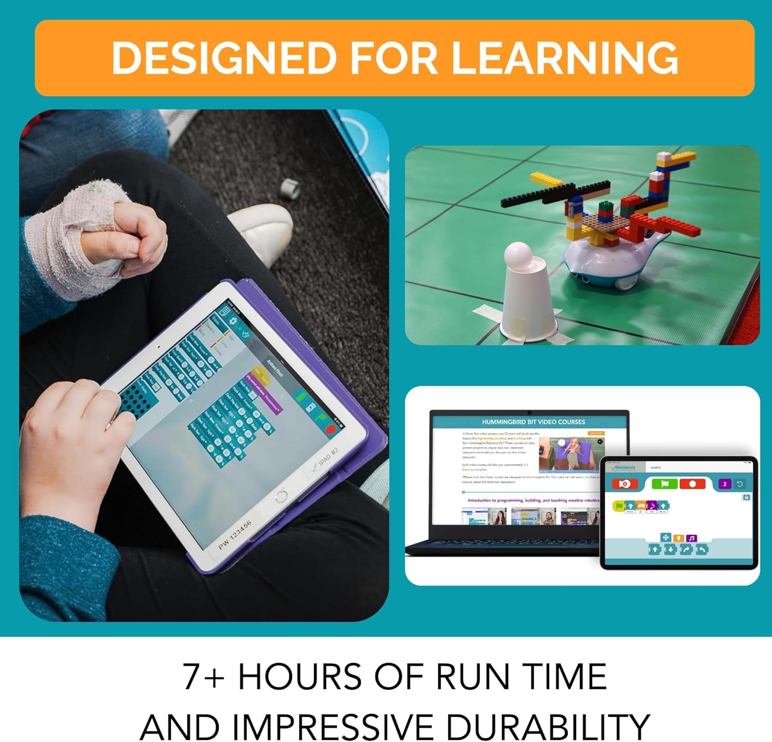 BirdBrain Finch Robot 2.0 with Microbit - STEM Coding Robot Toy for Kids & Adults - Learn Python & 8 Coding Languages - Programmable Robotics Kit - Remote Control & App Controlled | Ages 5-16 - Image 7