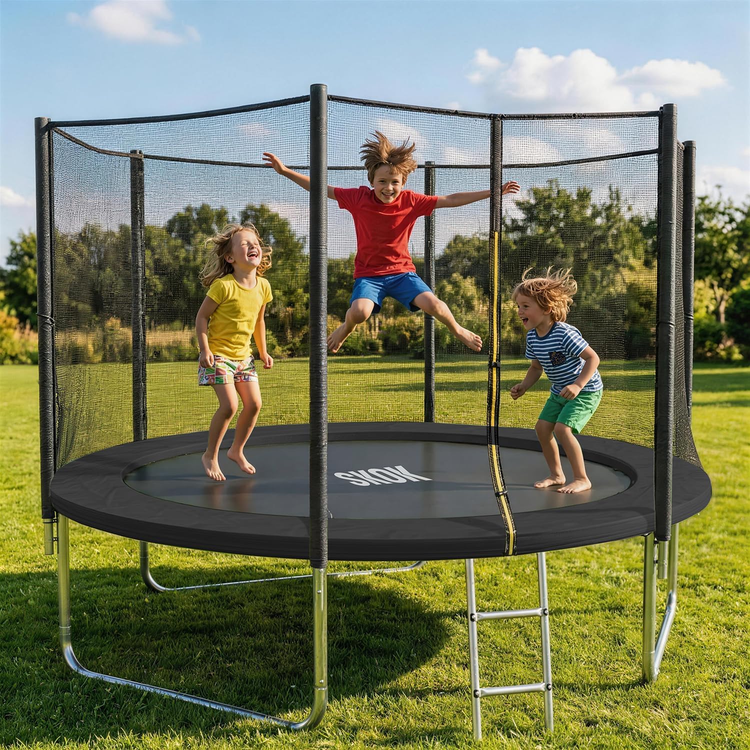 SKOK Trampoline for Kids,400LBS Outdoor Trampoline with Net-ASTM Approved Trampoline for Children and Adults - Image 2