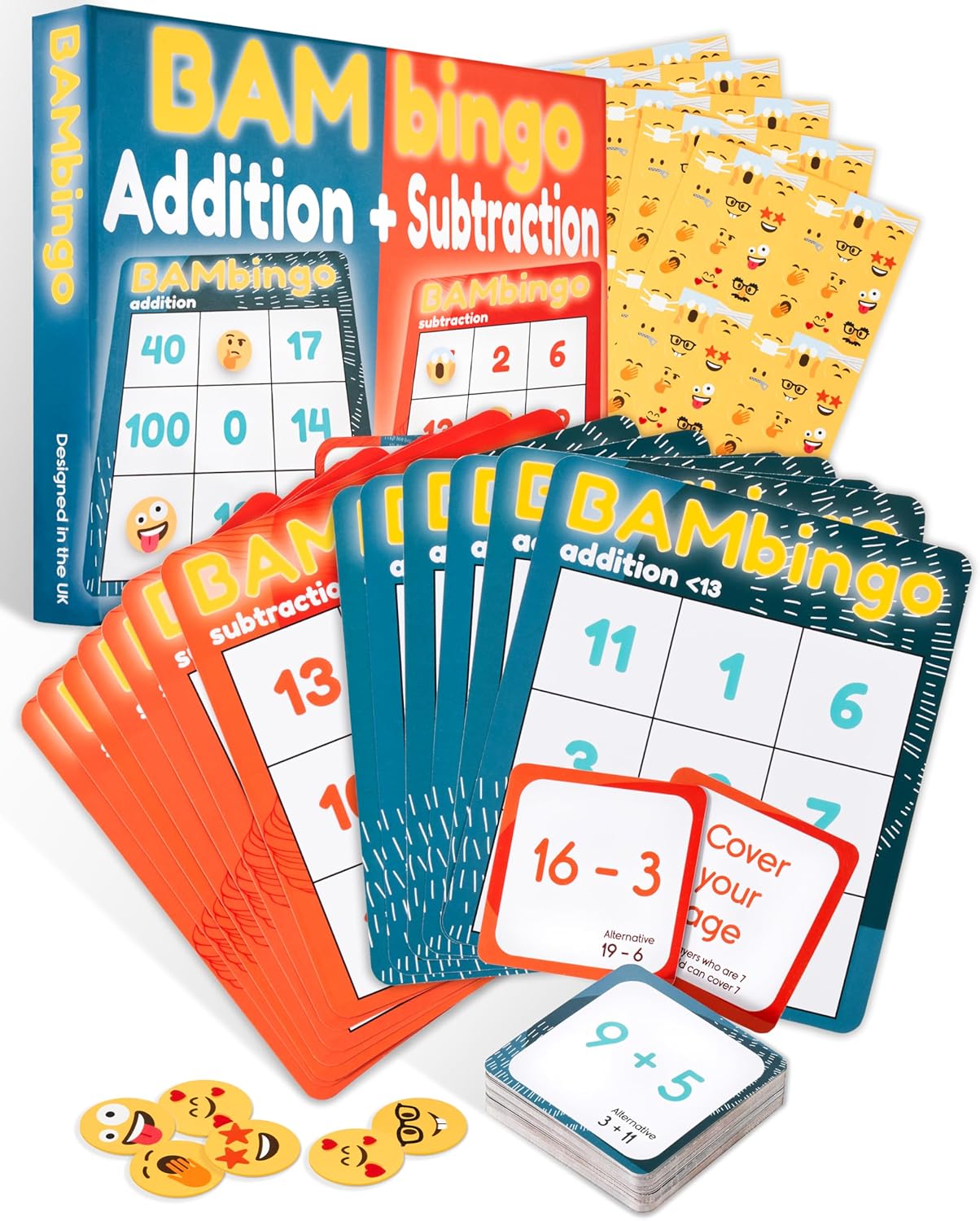 THE BAMBINO TREE Addition and Subtraction Facts Bingo Game - 1st 2nd & 3rd Grade Educational Math Learning for Classroom & Homeschool - Image 8