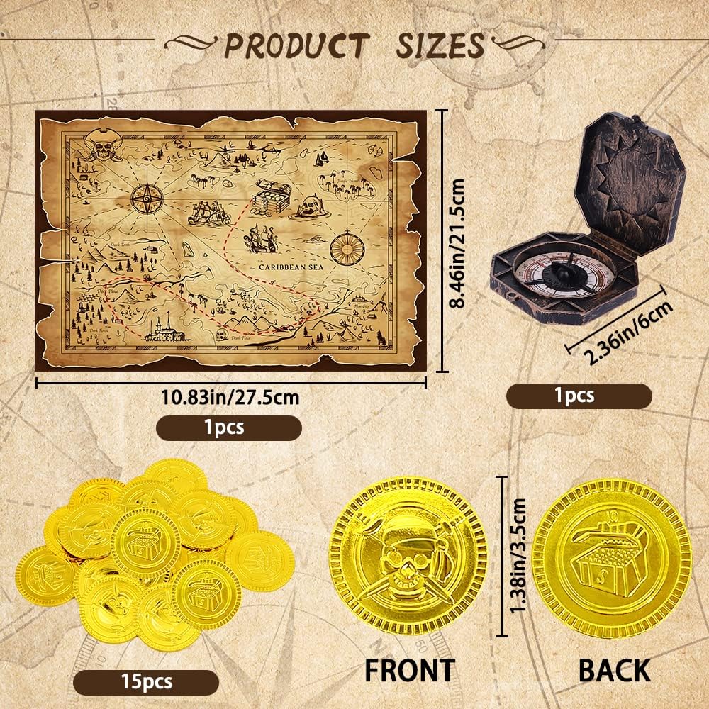 YUJUN Diving Gem Pirate Toys Colorful Pool Acrylic Diamonds Pirate Treasure Chest Gold Coins with Underwater Swimming Throw Pirate Toy for Kids Birthday Summer Swimming Pool Party Favor - Image 3