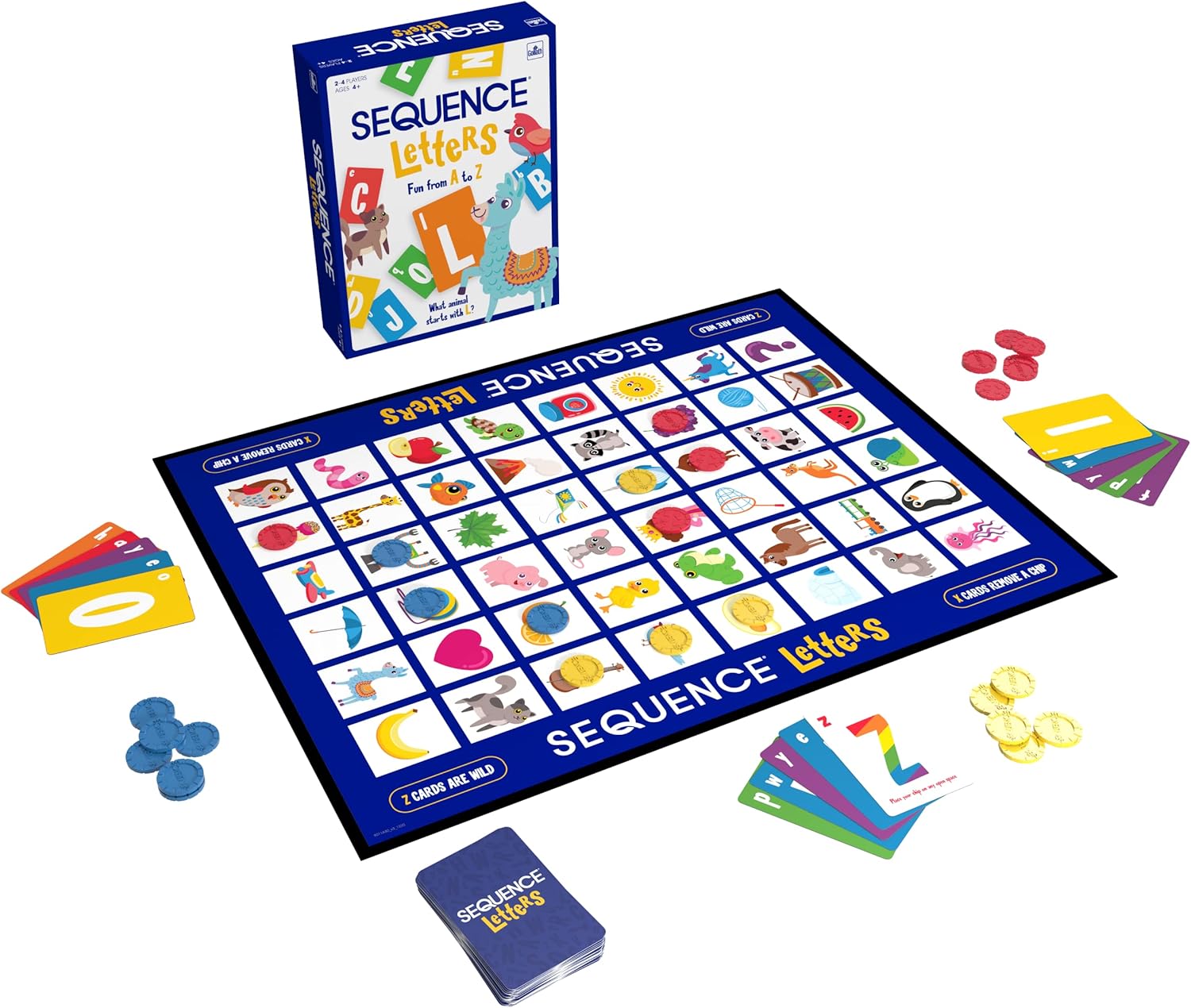 SEQUENCE Letters by Jax - Educational Board Game - Learn Alphabet from A to Z - Strategy Card Game for Kids Ages 4-7 - Preschool Learning - Family Game Night - Early Reading Skills Development - Image 2