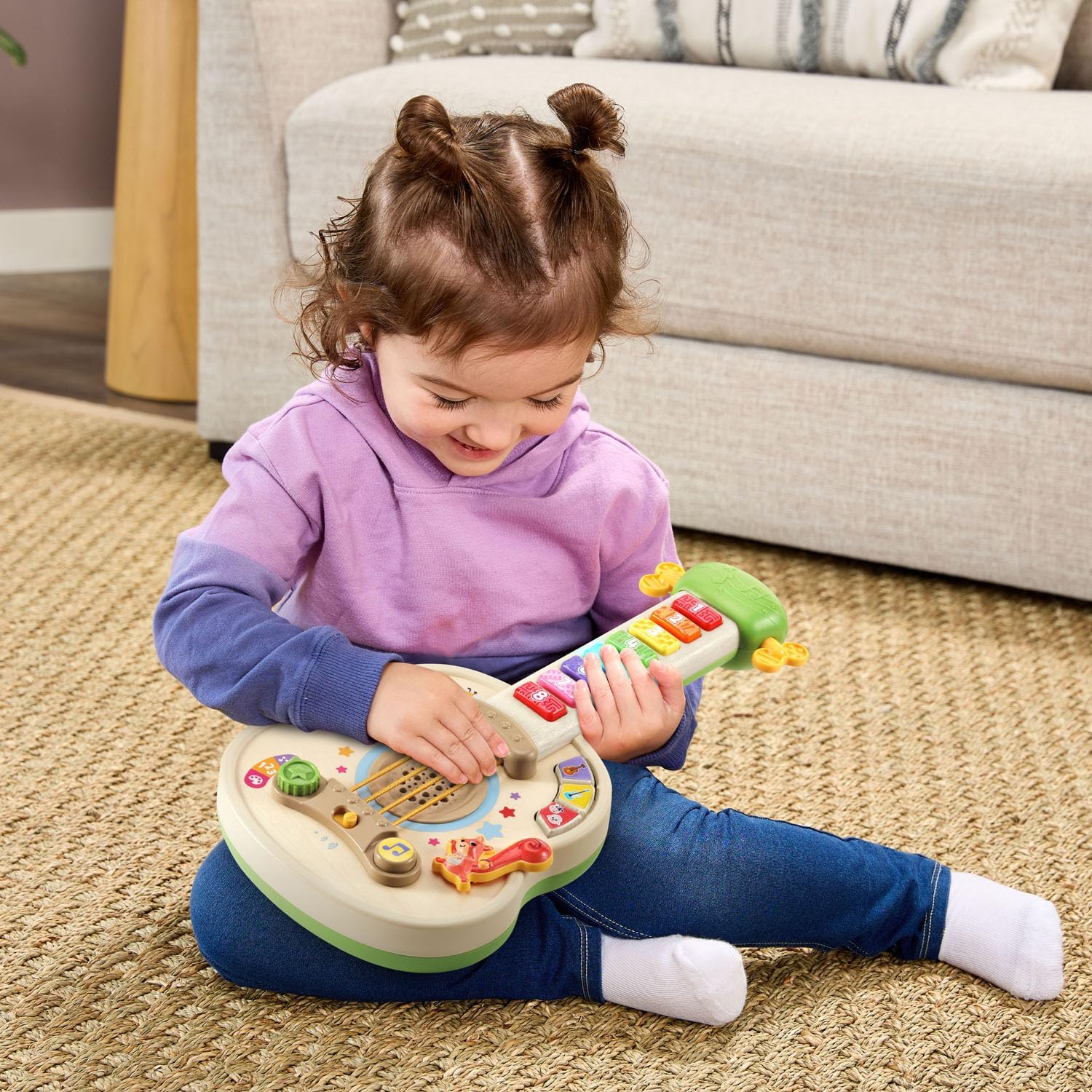 LeapFrog Strum and Count Wooden Guitar, Musical Toddler Toy - Image 4