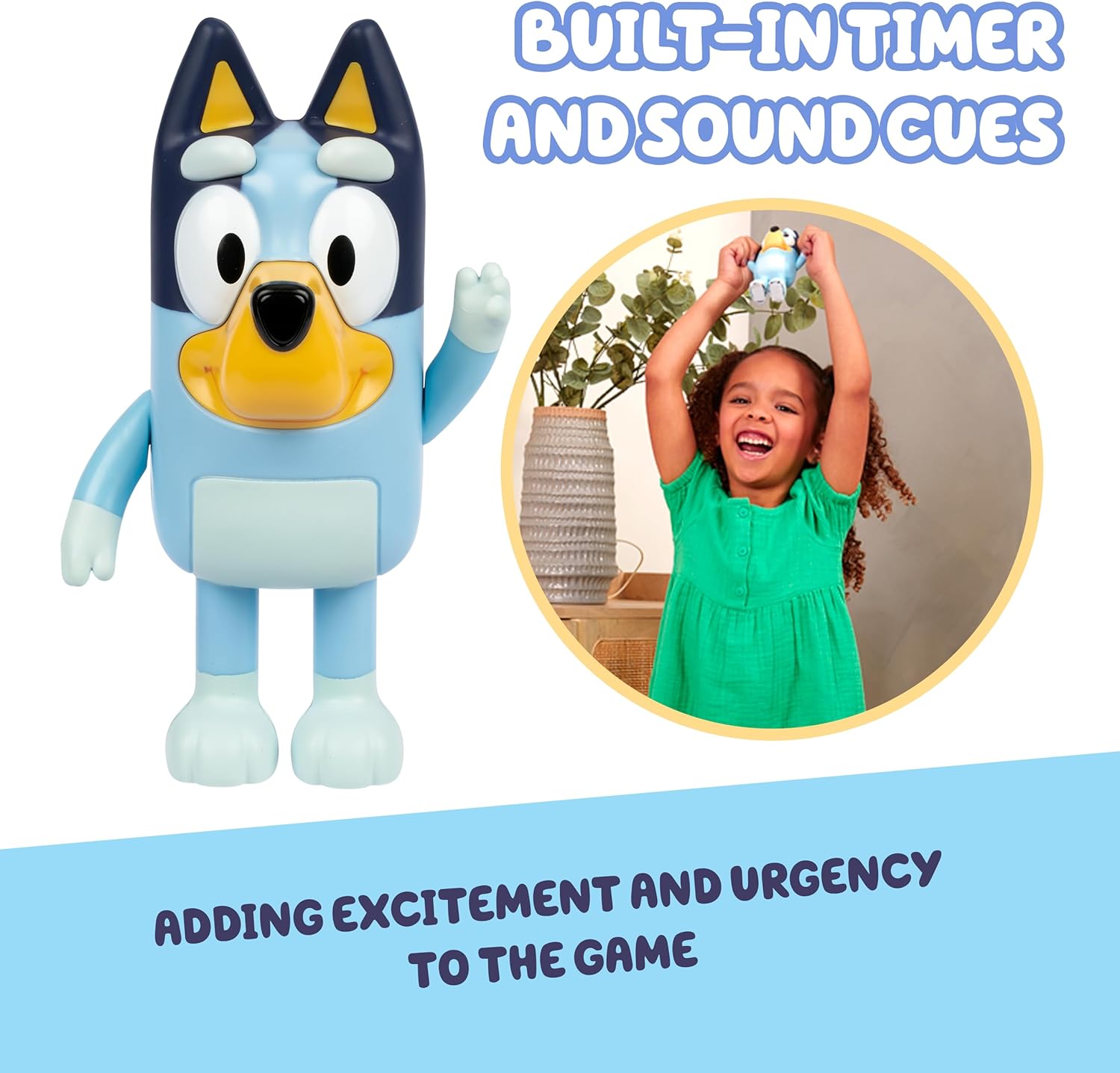Bluey Game Hide and Seek Figure, Articulated, Musical Kids Figurines with Dance Mode, Interactive Play Toddler Figurine Toys for Ages 3+ - Image 5
