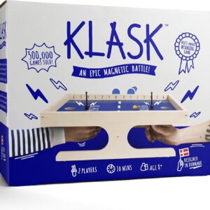 KLASK: The Magnetic Award-Winning Party Game of Skill – for Kids and Adults of All Ages That’s Half Foosball, Half Air Hockey