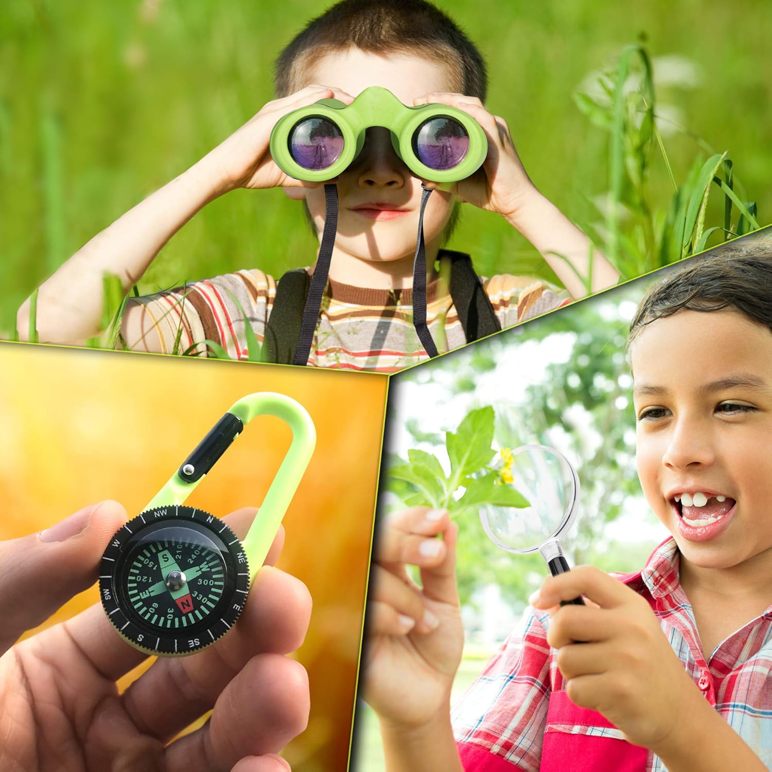 Binoculars for Kids – Perfect Toy for Little Boys and Girls – Extensive Set Incl. Magnifying Glass & Compass – Powerful Magnification 8X21 – 3 to 12 Year Old Kids for Toddler - Image 9