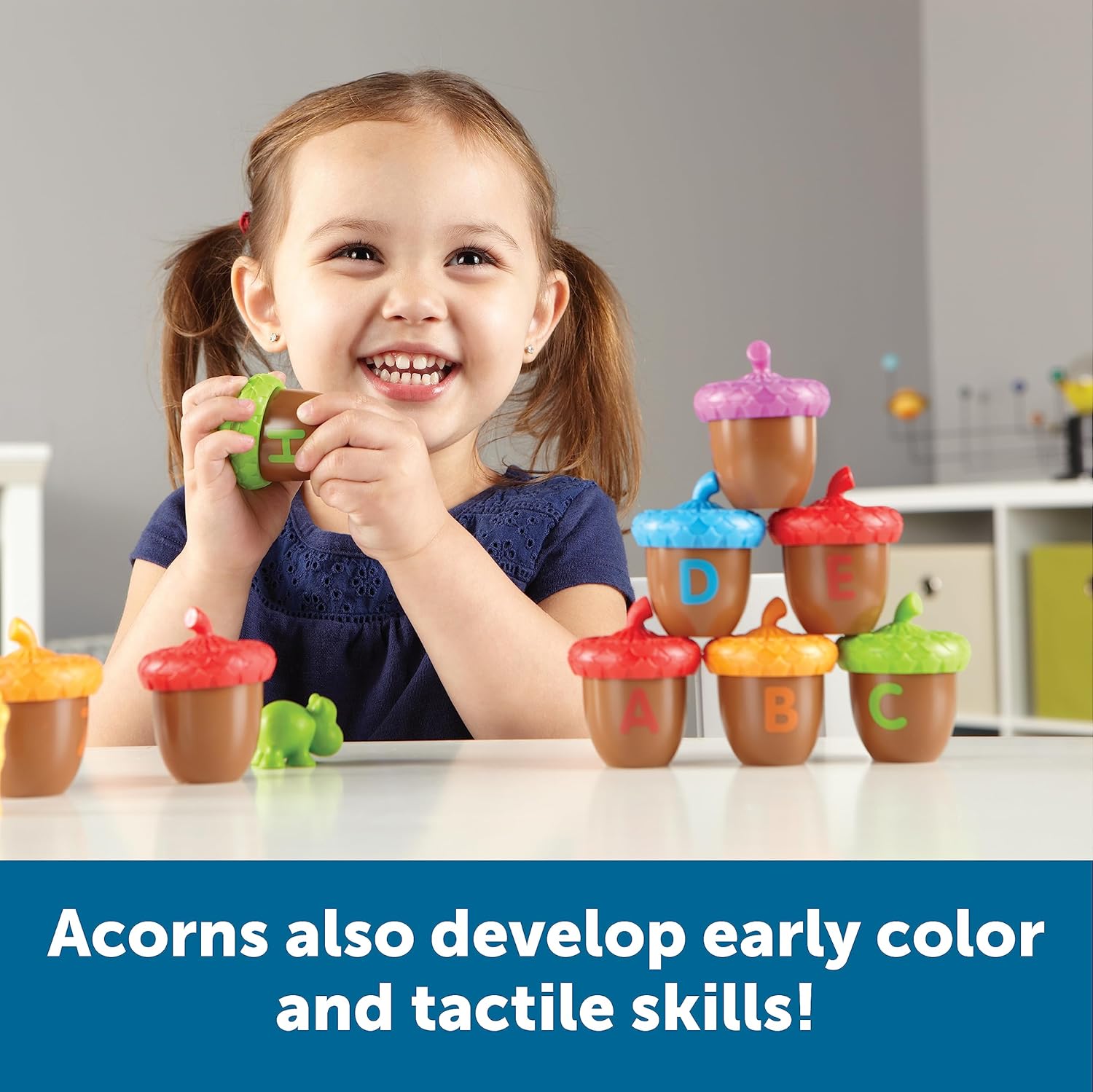 Learning Resources Alphabet Acorns Activity Set - ABC Puzzle, Preschool Learning Activities, Speech Therapy Materials, Manipulatives for Preschoolers, Fine Motor Skills - Image 2