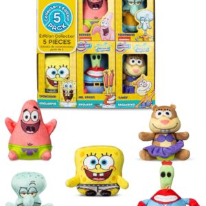 Micro Teenies – Spongebob Square Pants 5-Pack – Collectible Miniature Plush Figure, Suffed Animal, Toy Mini Soft Figure for Kids Ages 4+