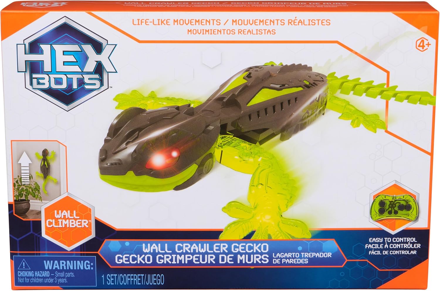 HEX BOTS Wall Crawler Gecko with Official Wall Climber Technology, Rechargeable Remote Control Robot Kids Toys, Prank Toys for Boys & Girls Ages 4 & Up - Image 7