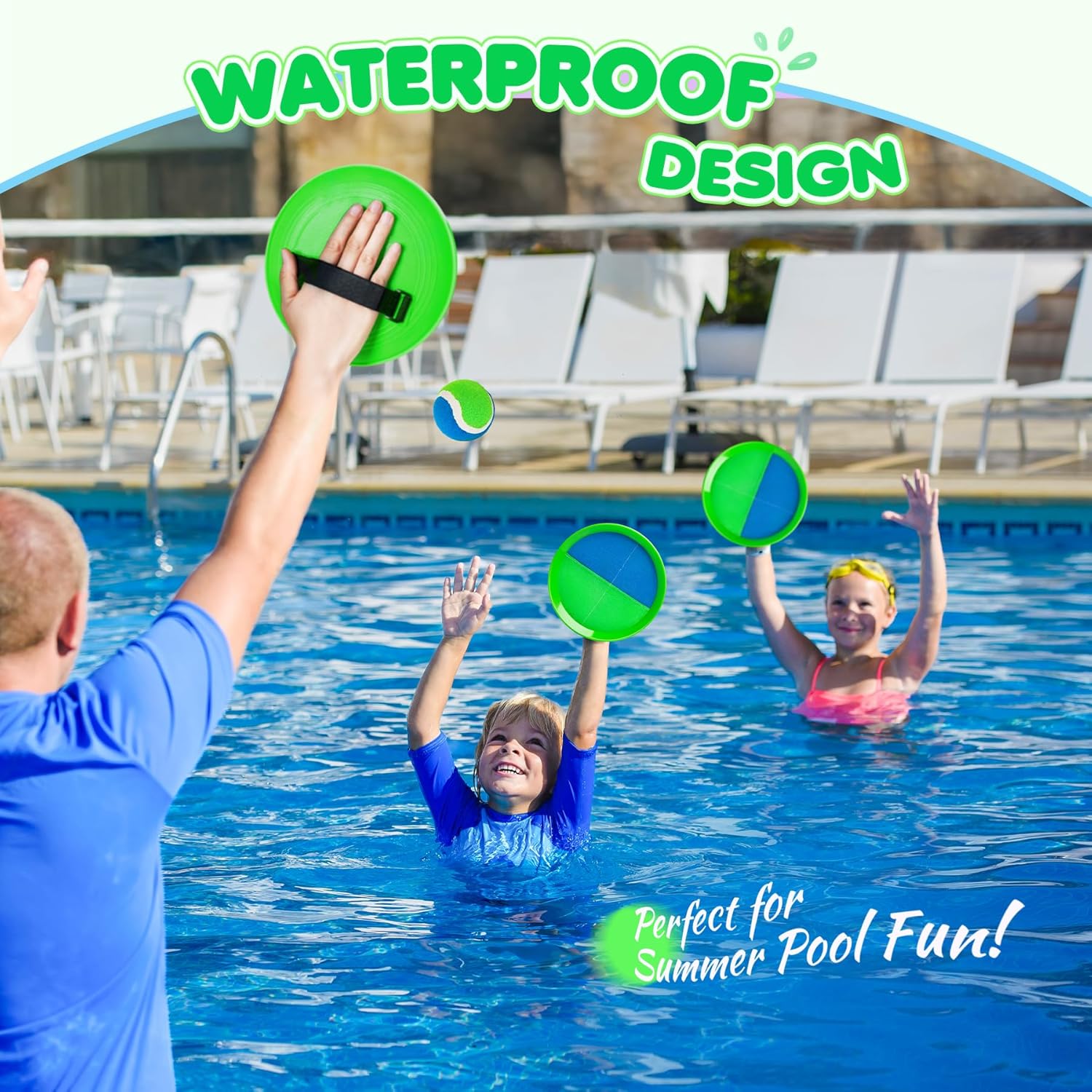 Toss and Catch Ball Set Upgraded - Kids Toys Beach Toys Baseball Games - Sturdy & Water-Resistant Great for Outdoor Pool Yard Games - Classic Gift for Boys Girls 3 4 5 6 7 8 9 10 11 12+ Years Old - Image 3