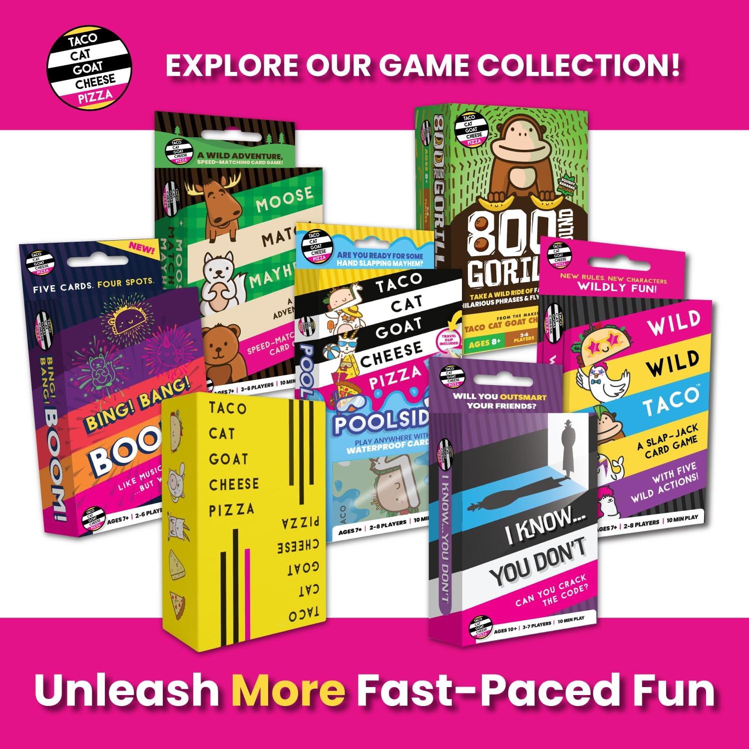 Taco Cat Goat Cheese Pizza Wildly Entertaining Card Game for Family and Group Game Night | Easy to Learn and Play with 10-15 Minute Rounds | Fun for Kids, Teens, Adults, and Families | 2-8 Players - Image 7