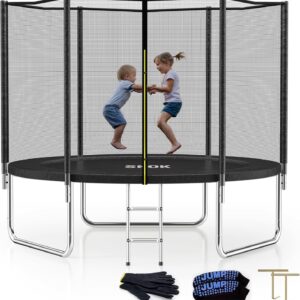 SKOK Trampoline for Kids,400LBS Outdoor Trampoline with Net-ASTM Approved Trampoline for Children and Adults