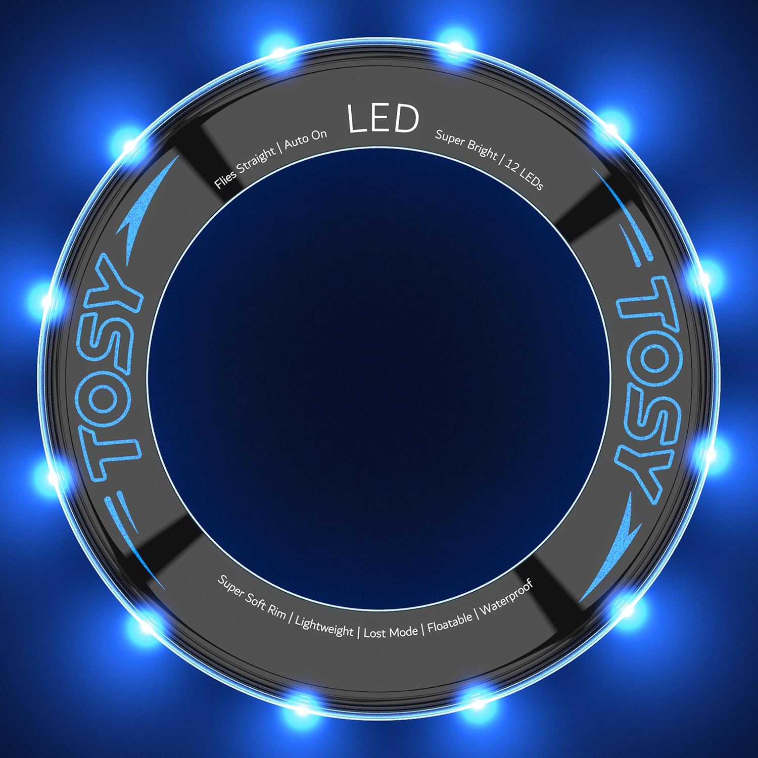 TOSY Flying Ring - 36 RGB Multicolor or 12 Monocolor LEDs, Super Bright, Lost Mode, Auto Light Up, Easter Basket Stuffers Gift for Kid/Teen/Boy/Girl, Safe, Waterproof, Pool/Beach/Camping Toy - Image 2