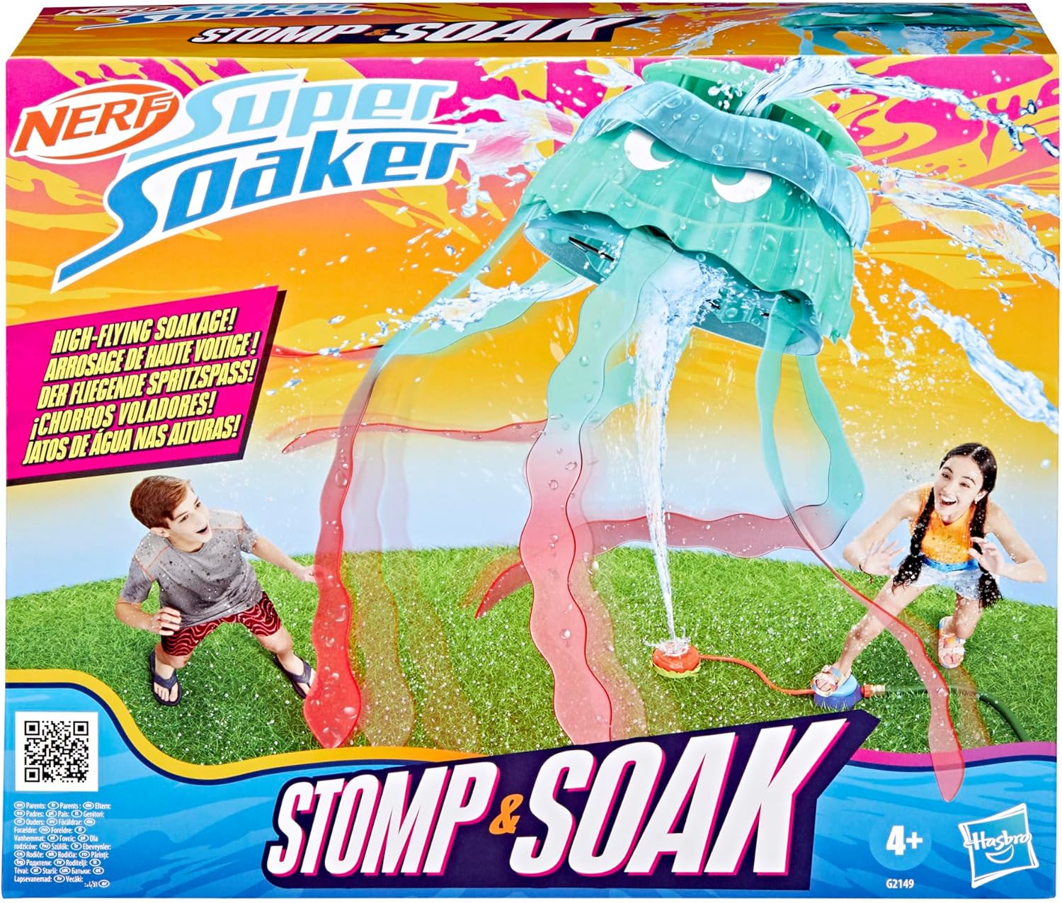 Nerf Super Soaker Stomp & Soak Water Toy | Jellyfish Launches Into The Air & Sprays Water | Attaches to Garden Hose | Kids Outdoor Sprinkler Toys & Gifts | Ages 4+ - Image 3