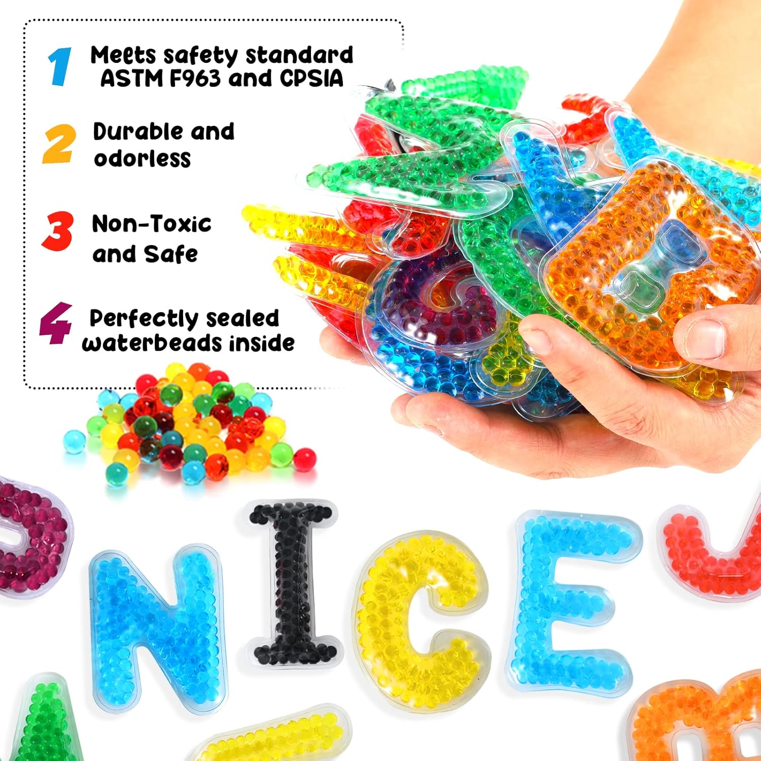 LESONG Autism Sensory Fidget Toys: Alphabet Letters ABC Learning Educational Montessori Toys,Quiet Fidgets Sensory Toys for Classroom Calm Down Corner Autistic Relief - Image 2