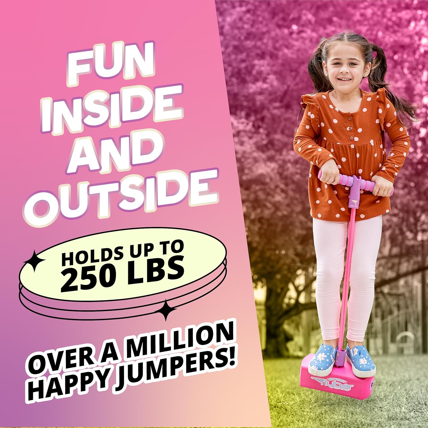 Flybar My First Foam Pogo Jumper for Kids Fun and Safe Pogo Stick for Toddlers, Durable Foam and Bungee Jumper for Ages 3 and up, Supports up to 250lbs - Image 5