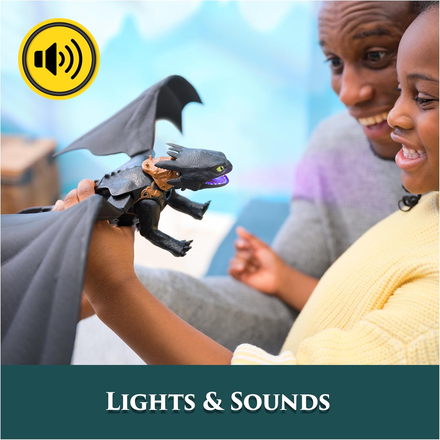 DreamWorks Dragons, How to Train Your Dragon, Ultimate Plasma Blast Toothless, 25” Wings with Lights & Sounds Action Figure, Kids Toys for Boys Ages 4 and up - Image 3
