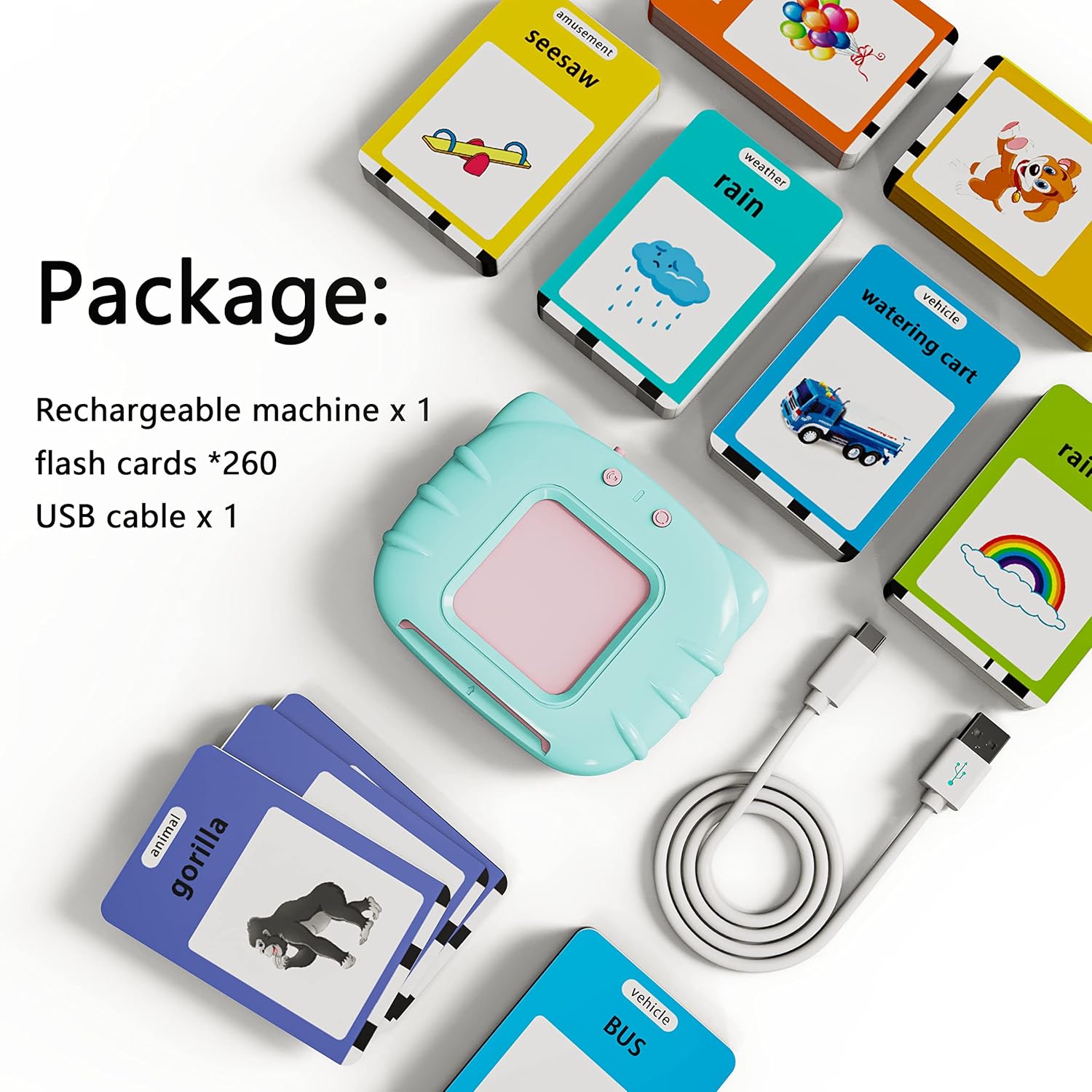 Lapare Audible Learning Toy with Music for Toddler Age 1 2 3 4 5, 520 Sight Words Flash Cards Kindergarten Toy for Boys to Learn Alphabet Number Color Shapes and More - Image 6