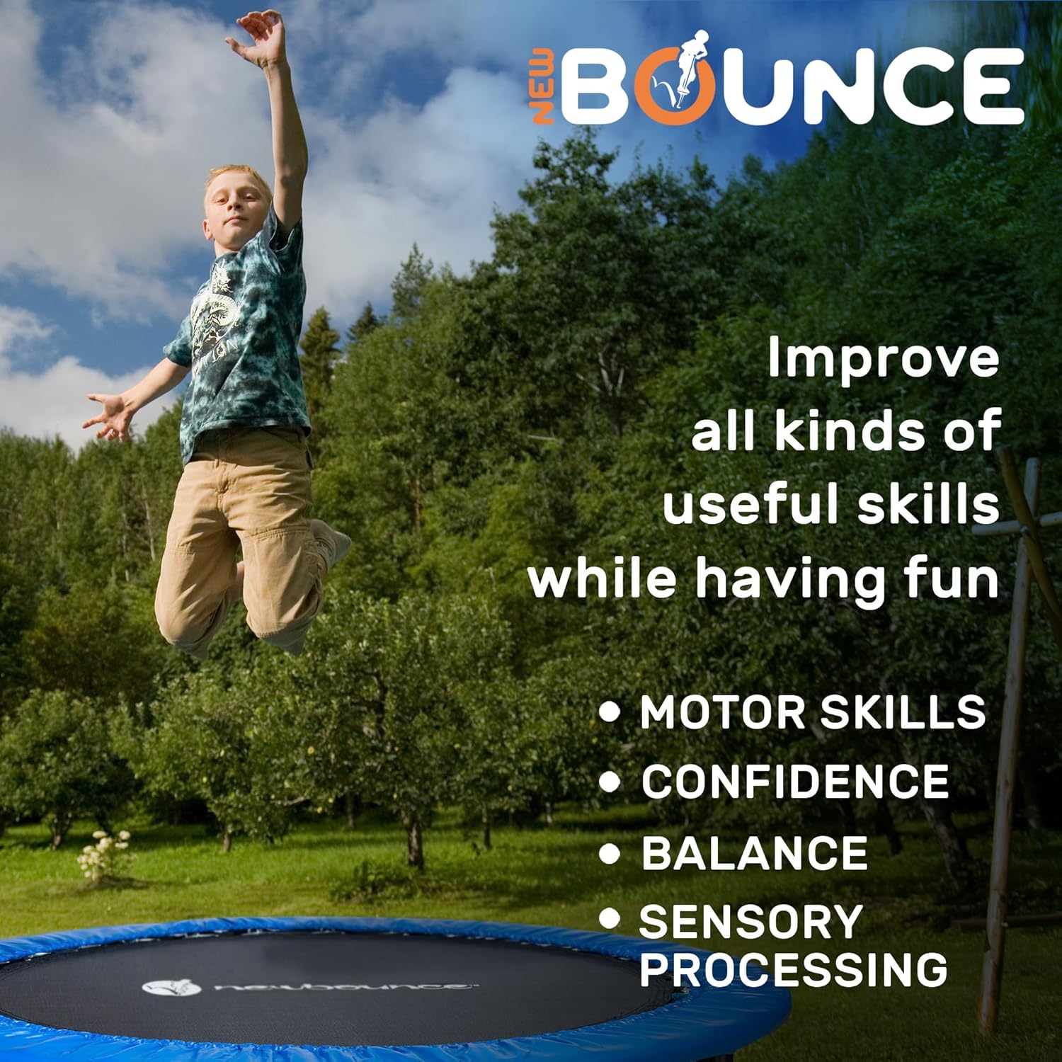 New-Bounce Mini Trampoline - Foldable Trampoline for Children and Adults - Fitness Rebounder Trampoline - Holds Up to 150-220 Lbs - Image 4