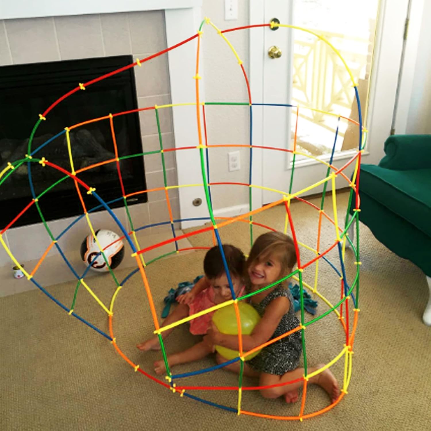RAINBOW TOYFROG Straw Constructor Toys Stem Building Toys - 300 Pcs Connectors Toy Building Sets Kids Toys for Boys & Girls - Straw Building Set Engineering Kit - Autism Toy STEM Games - Image 7