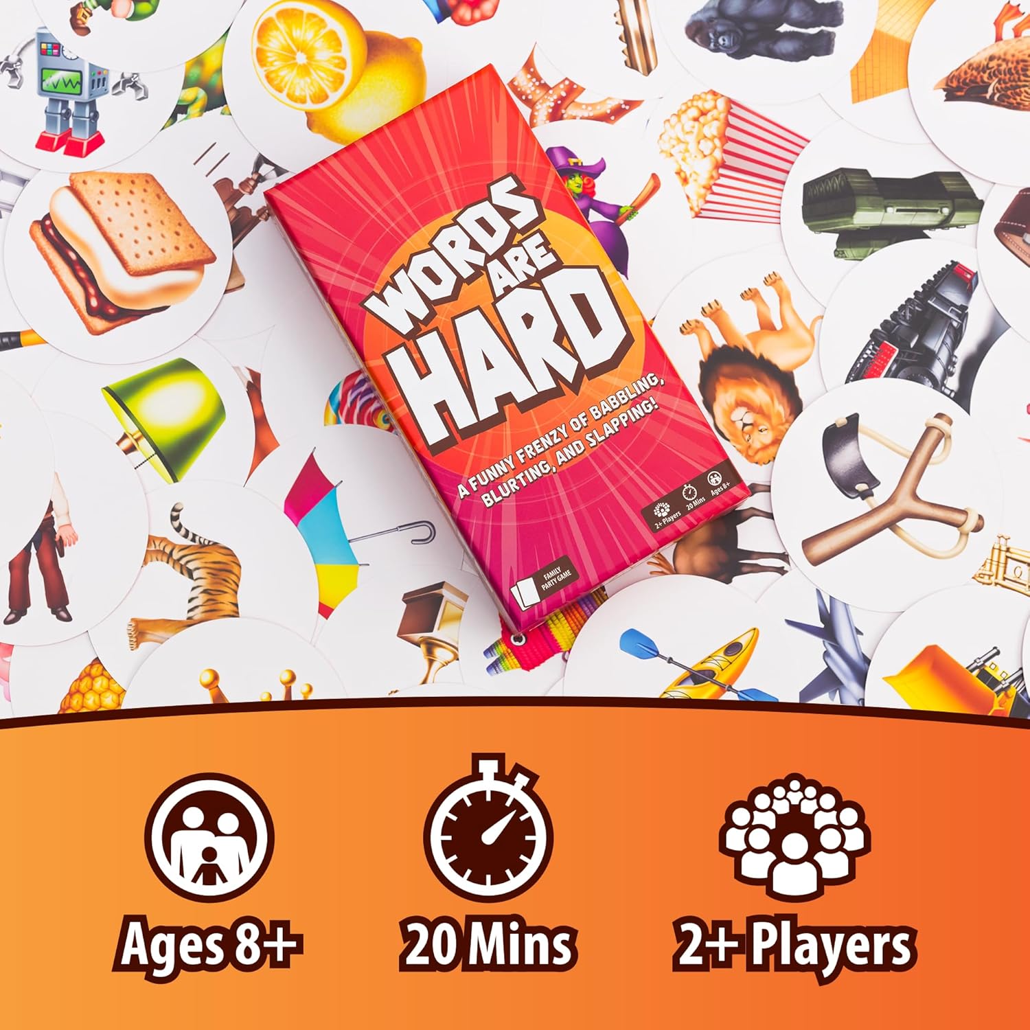 Lost Boy Entertainment Words are Hard - Party Games - Family Card Games - for Kids 8 and up - for Adults - Family Game Night - Travel Game - Creators of Piles! - Image 2