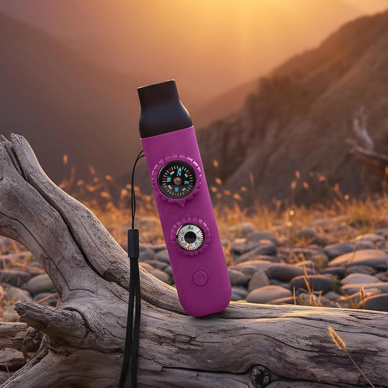 Multifunctional Survival Emergency Whistle for Kids with Compass Hiking Survival, Thermometer & Neck Lanyard | Emergency Safety Gear for Hiking, Camping, Kayaking, Boating, Climbing - Image 2