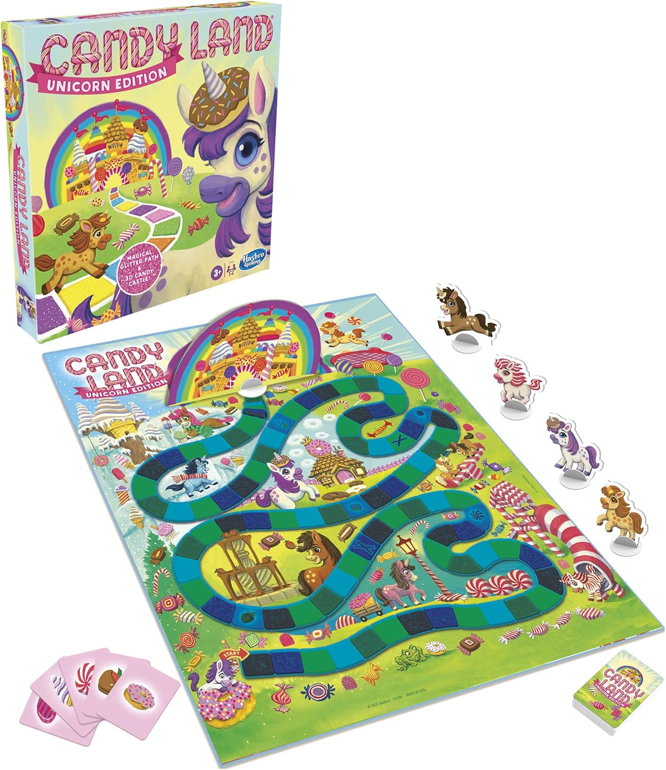 Hasbro Gaming Candy Land Unicorn Edition Preschool Board Game | Back to School Gifts for Kids | Classroom Toys | Ages 3+ (Amazon Exclusive) - Image 13