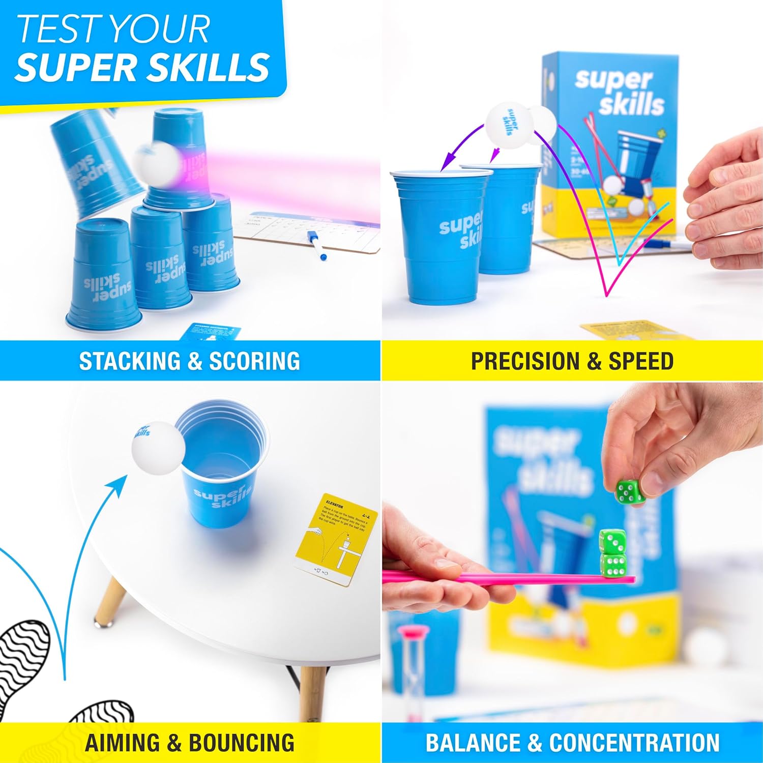Super Skills - Action Game for Competitive People - Beat Your Friends at 120 Challenges - Fun Group Activity for Family Night or Party with Kids, Teen - Image 5