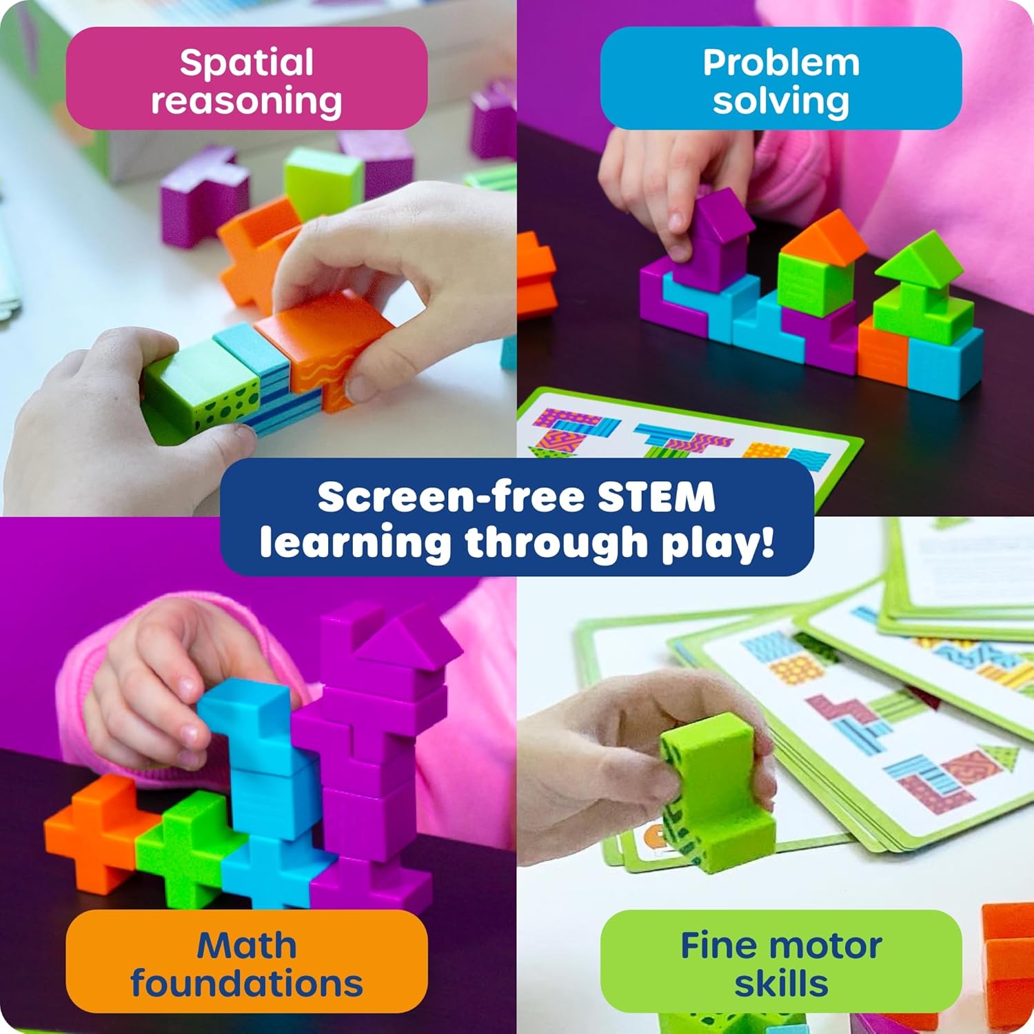 Learning Resources STEM Explorers Brainometry - 3d Puzzle, Brain Games, Brainteaser, Building Logic Toys, Gifts For Boys and Girls, Fine Motor Skills , Pattern Blocks, Math Manipulatives - Image 5