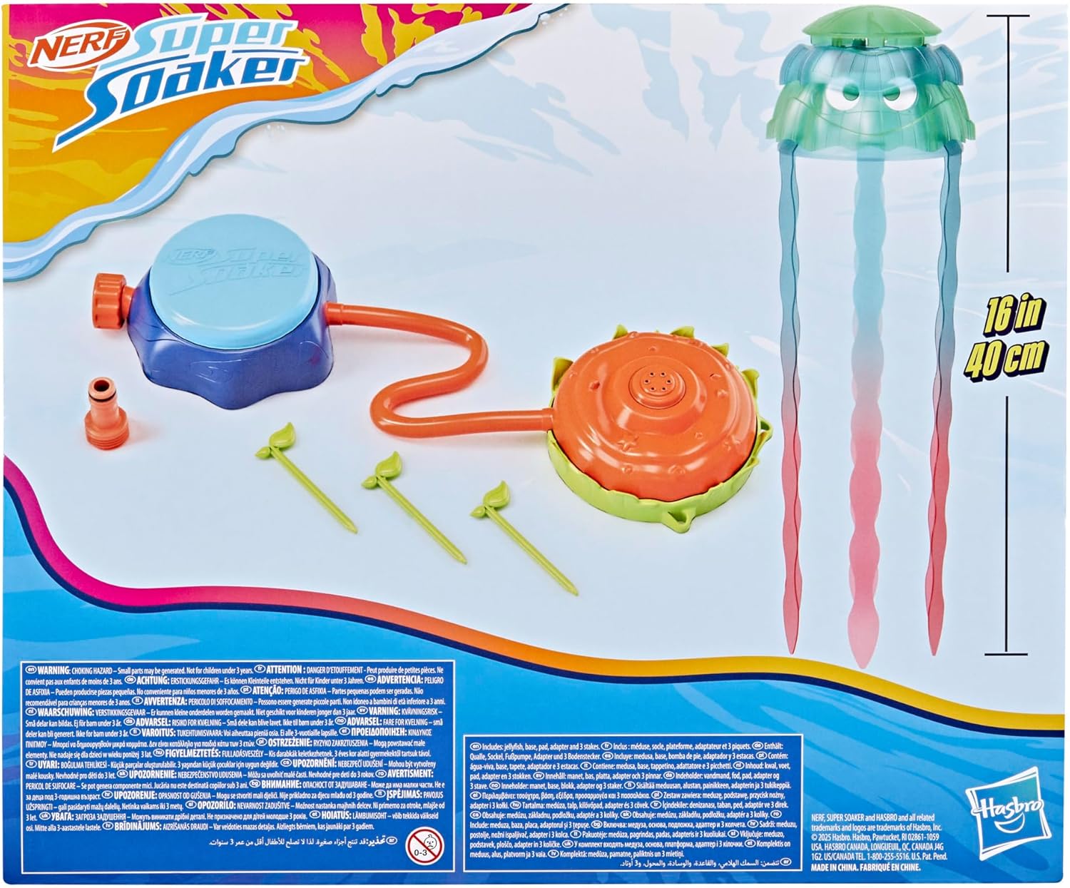 Nerf Super Soaker Stomp & Soak Water Toy | Jellyfish Launches Into The Air & Sprays Water | Attaches to Garden Hose | Kids Outdoor Sprinkler Toys & Gifts | Ages 4+ - Image 9
