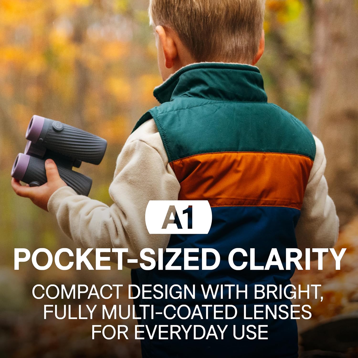 Bushnell A1 8x25 Compact Binoculars for Adults & Kids, Waterproof, Fogproof, 8X Magnification, Fully Multi-Coated Lenses & Rubber Armor - Cilantro Green - Image 5