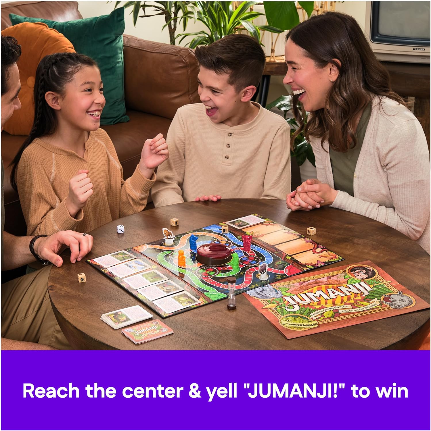Spin Master Games, Jumanji 30th Anniversary Edition, The Classic Thrilling Adventure Family Board Game Based on the Action-Comedy Movie, Updated Jungle Challenges, 2-4 Players, for Ages 6 & Up - Image 6