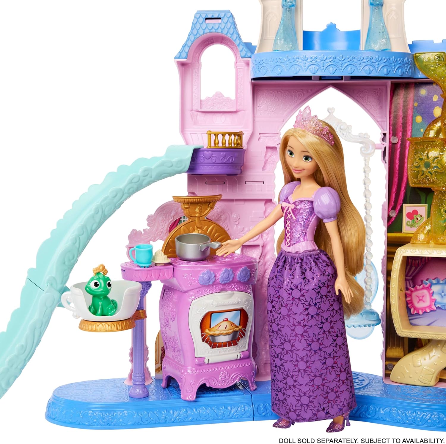 Mattel Disney Princess Pet Castle Playset with 7 Play Areas, 3 Animal Friends, Furniture & 17 Accessories, 2+ ft Tall Pet Palace, Inspired by Movies - Image 3
