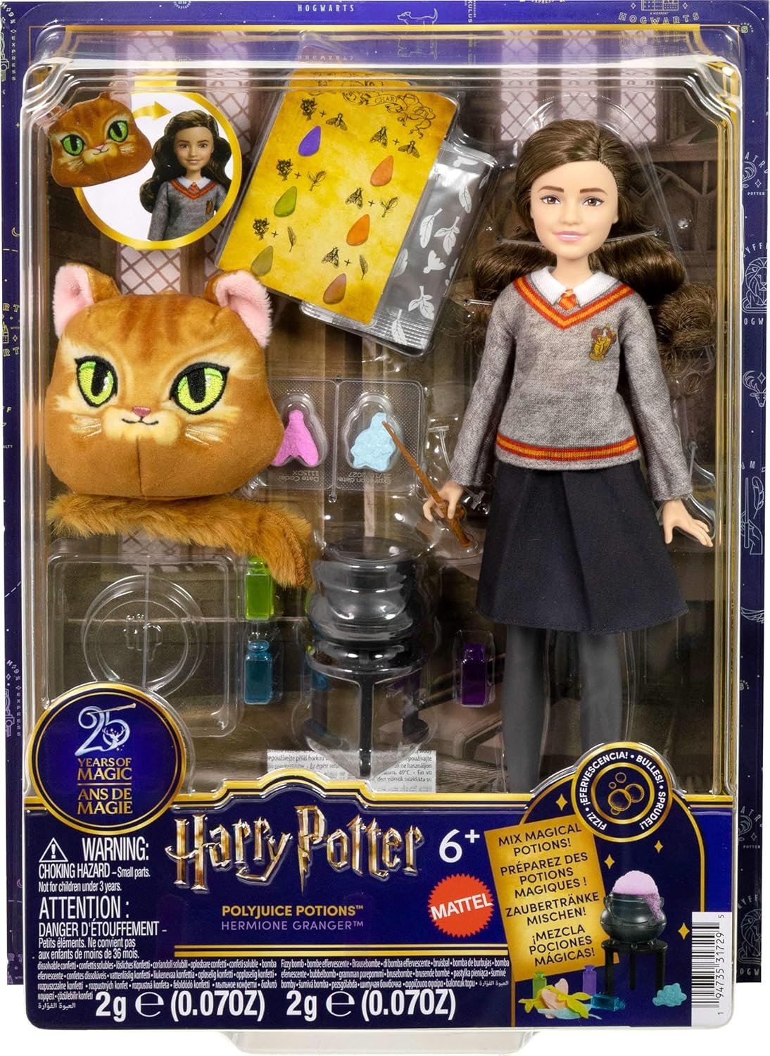 Mattel Harry Potter Toys, Polyjuice Potions Hermione Granger Doll & Playset, Movie-Inspired Hogwarts Uniform, 13 Accessories & Fizz - Image 6