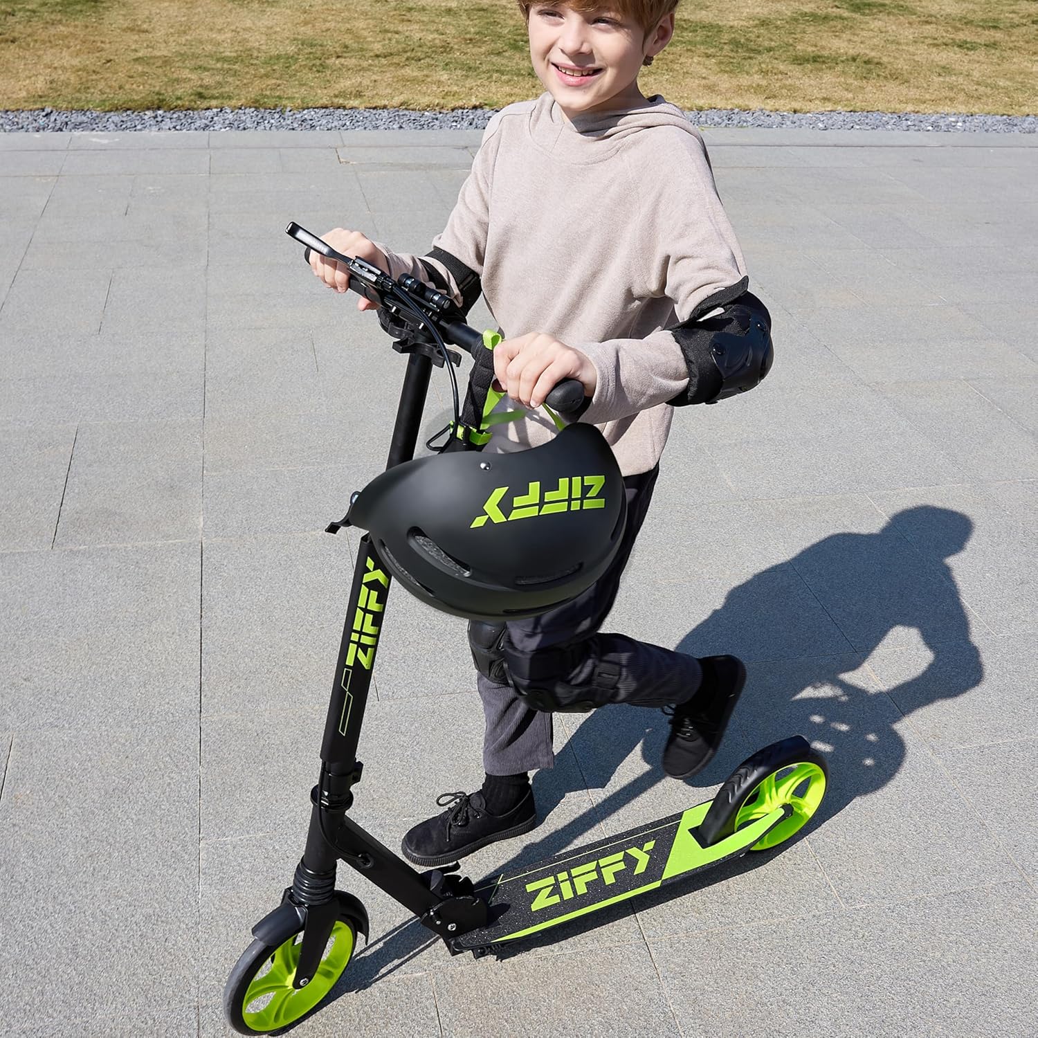 JOVA ZIFFY Scooter for Kids with Hand Brake, Foldable Kick Scooter for Ages 6-12, Lightweight Scooter for Boys with 4 Adjustable Heights, ABEC9 Bearings, Supports Up to 220 lbs - Image 8