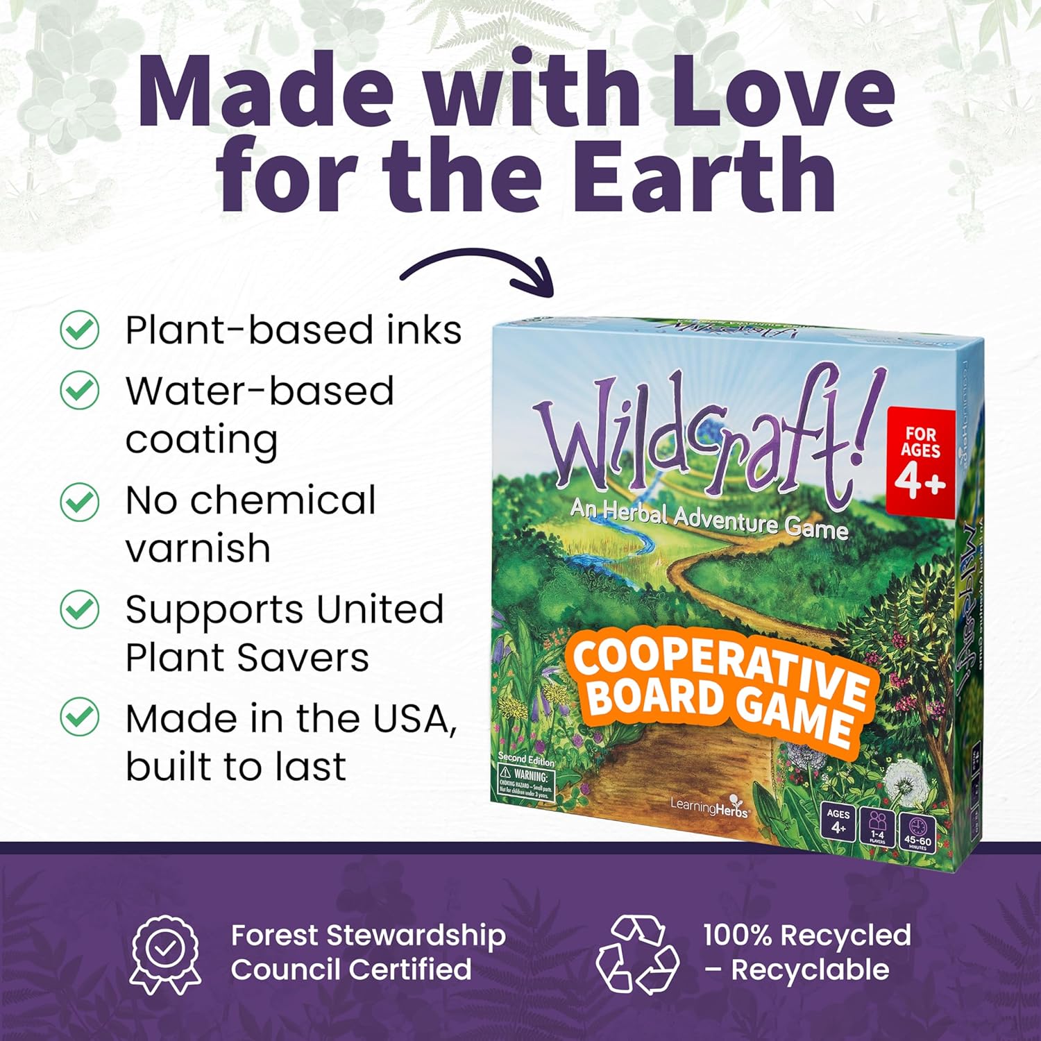 Wildcraft! Board Game – Cooperative Educational Board Game for Kids 4–6 & Families – Nature & Herb Learning Game – Family Board Games for Kids – Herbal Adventure Cooperative Game - Image 7