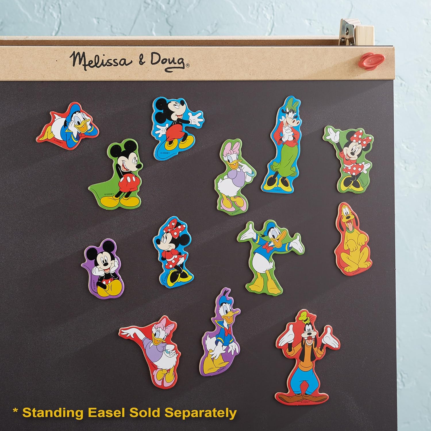 Melissa & Doug Disney Mickey Mouse Wooden Character Magnets (20 pcs) Toys for Disney Fans, Mickey Mouse Fridge Magnets, Pretend Play & Toddler Toys for Kids Ages 2+ - Image 9