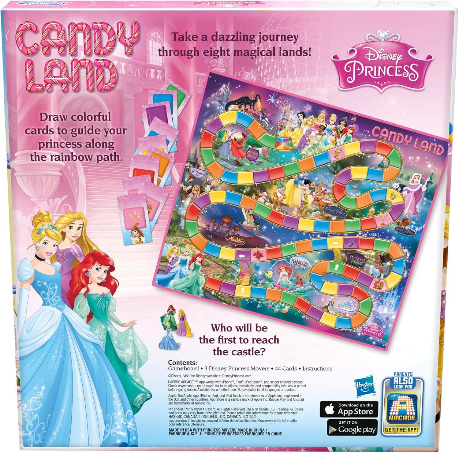 Hasbro Gaming Candy Land Disney Princess Edition Board Game, Preschool Games for 2 to 3 Players, Easter Gifts for Boys and Girls, Family Games for Kids Ages 3 and Up (Amazon Exclusive) - Image 2