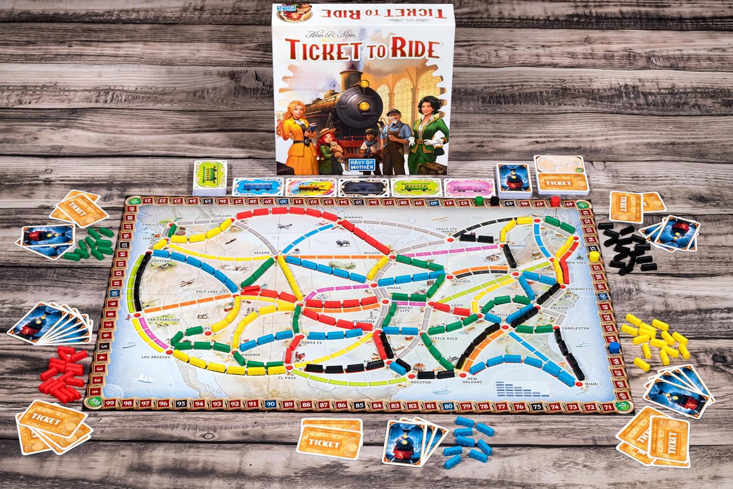 Asmodee Ticket to Ride Board Game (2025 Refresh) - A Cross-Country Train Adventure for Friends and Family, Strategy Game for Kids & Adults, Ages 8+, 2-5 Players, 30-60 Minute Playtime - Image 4