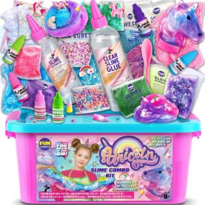 Fluffy Unicorn Slime Kit for Girls, FunKidz Cloud Slime Gift for Ages 6+ Kids Fun Slime Making Kit Awesome Craft Toy Birthday Present Ideas