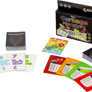 Regal Games Garbage Monsters Card Game Set for Kids, Teens & Adults – 2-4 Player Fun Family Games – Travel Playing Cards (16 Garbage Monsters Cards)
