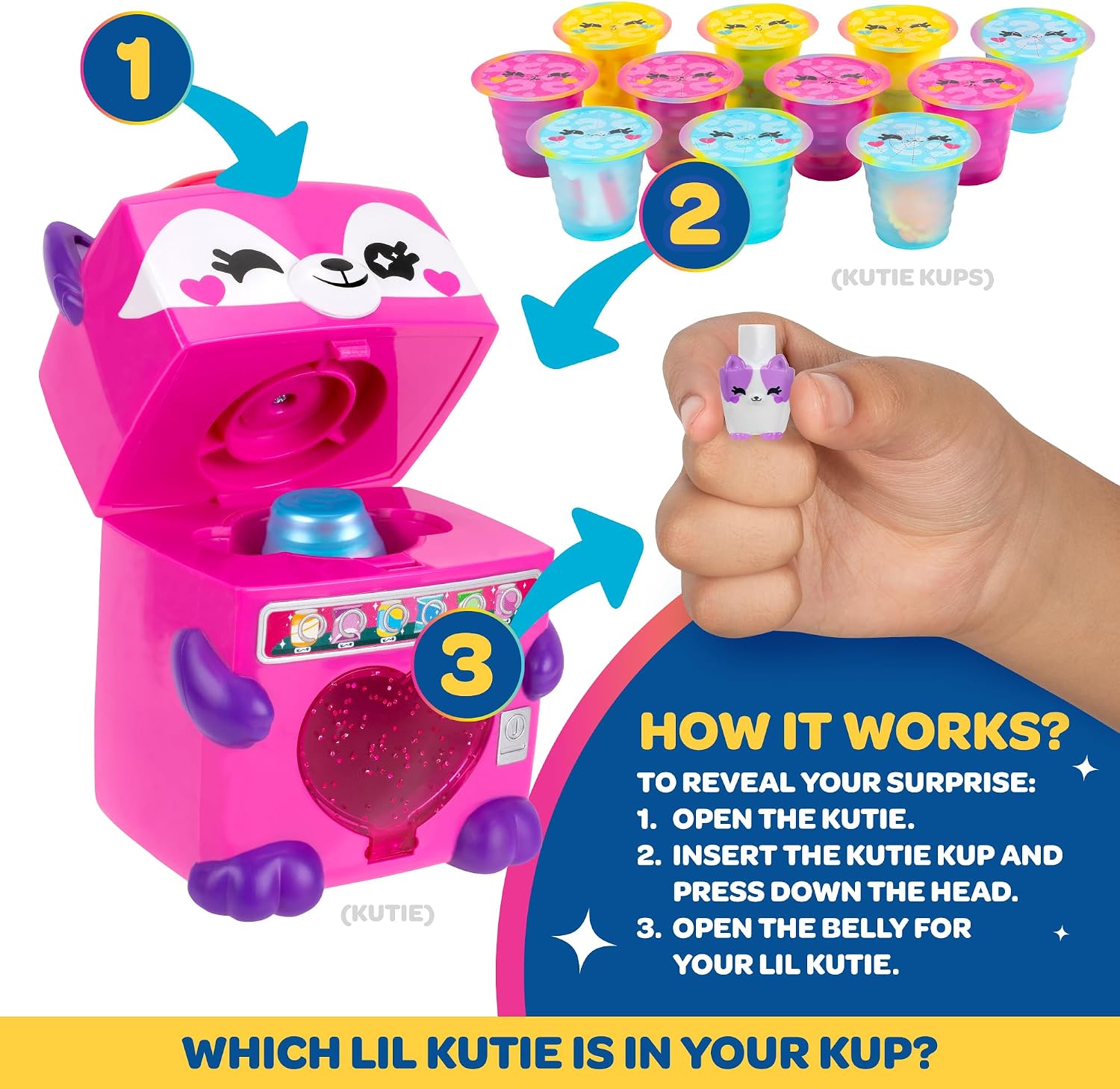 4” Foxy Vending Machine Kutie with (12) Kups Each Featuring Surprise Collectible Lil Kuties Micro Figures - Ages 5+ - Image 5