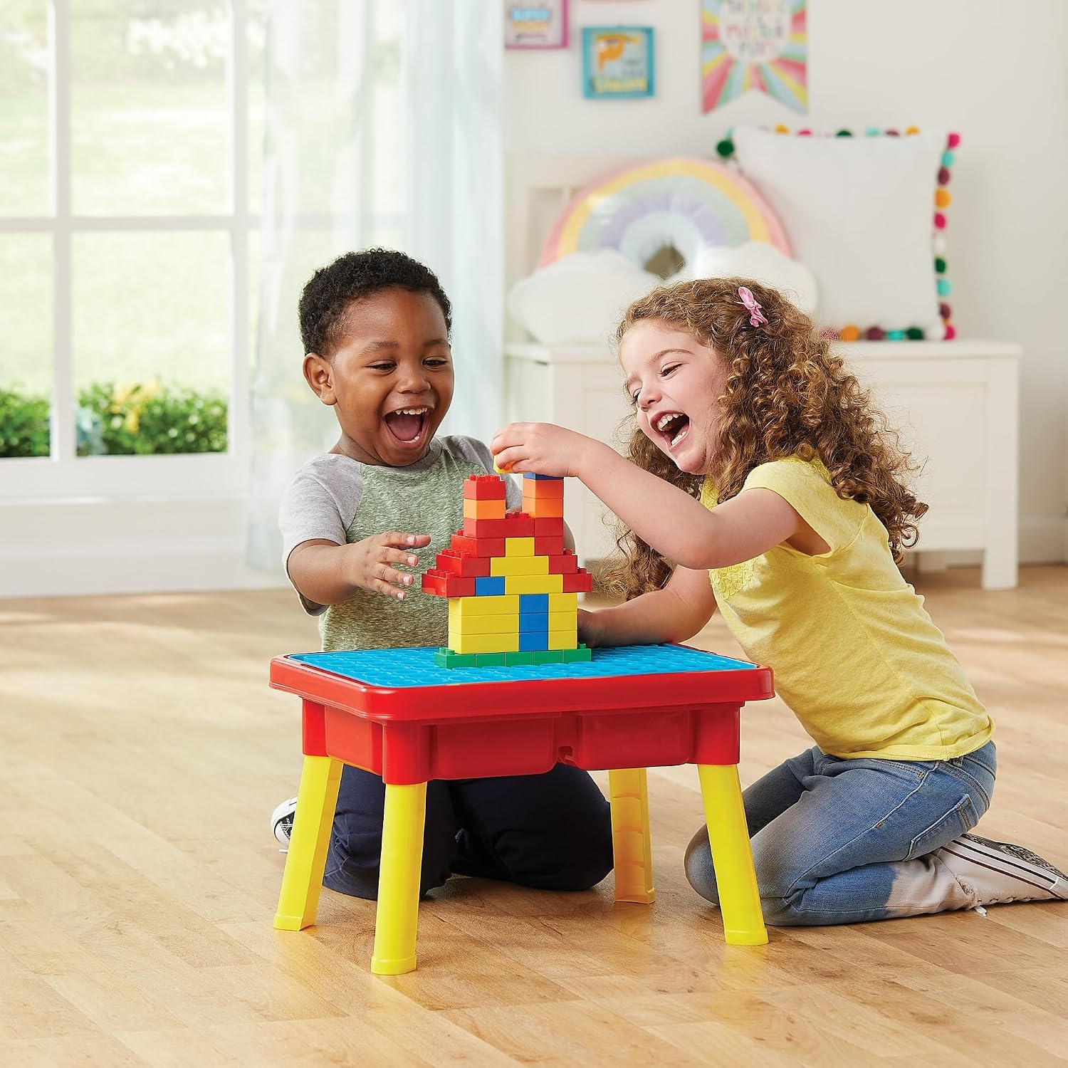 Toddler Sensory Kids Table with Lid | Sensory Bin | Kidoozie | Mega Block Compatible Lid | Indoor Outdoor Use , Red, G02521 17 x 12.5 x 11 inches - Image 8