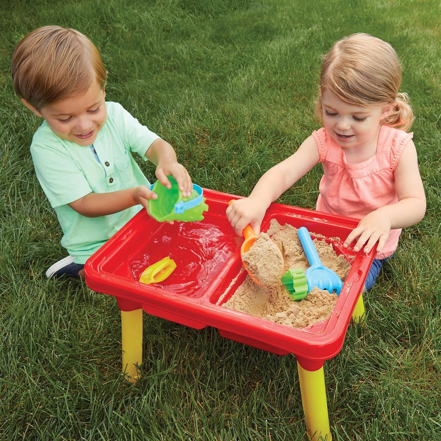 Toddler Sensory Kids Table with Lid | Sensory Bin | Kidoozie | Mega Block Compatible Lid | Indoor Outdoor Use , Red, G02521 17 x 12.5 x 11 inches - Image 11