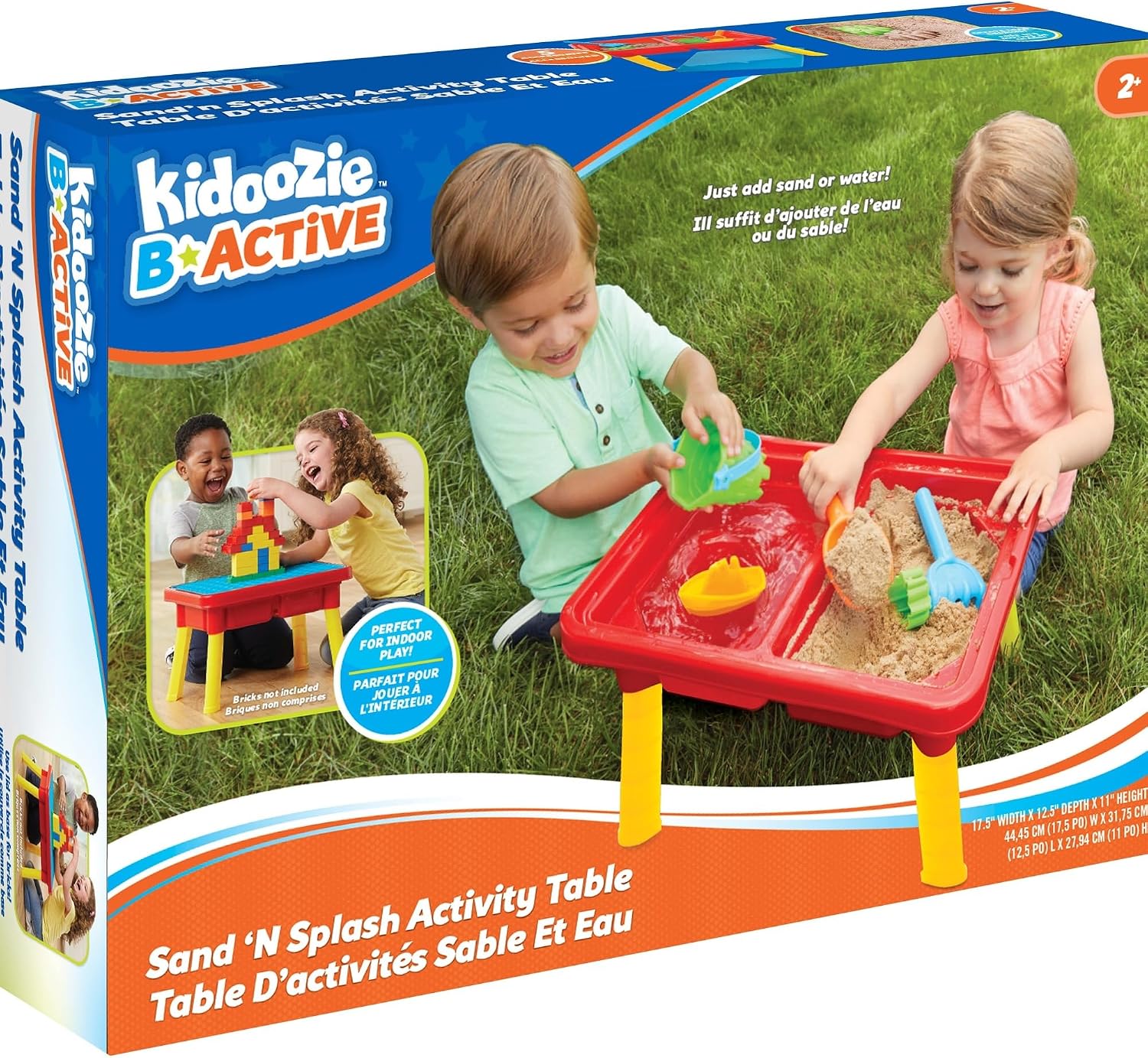 Toddler Sensory Kids Table with Lid | Sensory Bin | Kidoozie | Mega Block Compatible Lid | Indoor Outdoor Use , Red, G02521 17 x 12.5 x 11 inches - Image 12