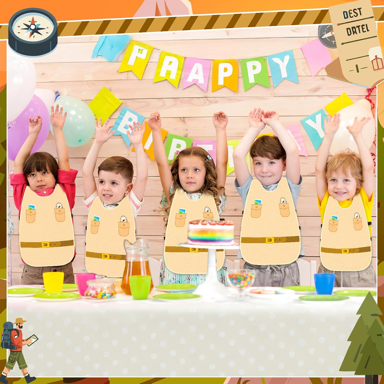 Panitay 12 Pcs Kids Role Play Vest Costumes Toddler Dress up Vest Costume for Halloween Boys Girls Birthday Party Supplies - Image 5